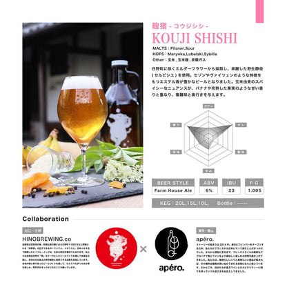 アペロ クラフトビール 麹SHISHI/ apéro. Craft Beer Koji Shishi